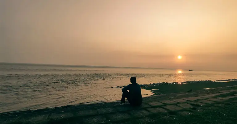 গোধূলী লগ্নে সূর্যডোবা, এক অপরূপ দৃশ্য। ছবি: শাহনুর শাকিব